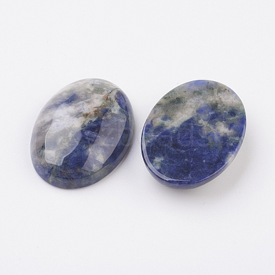 Natural Sodalite Flat Back Cabochons G-G741-13x18mm-06-1