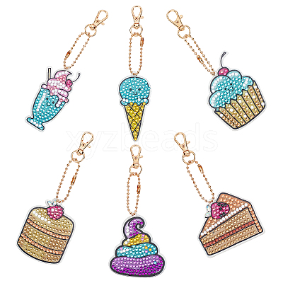 DIY Diamond Painting Keychain Kits DIY-SC0016-59-1