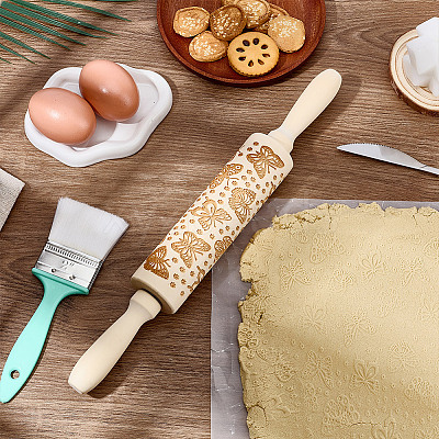 Wood Rolling Pin AJEW-WH0819-008B-1