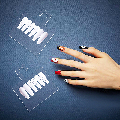 Transparent Acrylic Nail Art Display Boards ODIS-WH0017-069-1