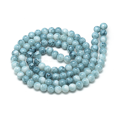 Baking Paint Glass Beads Strands X-DGLA-S115-6mm-S73-1