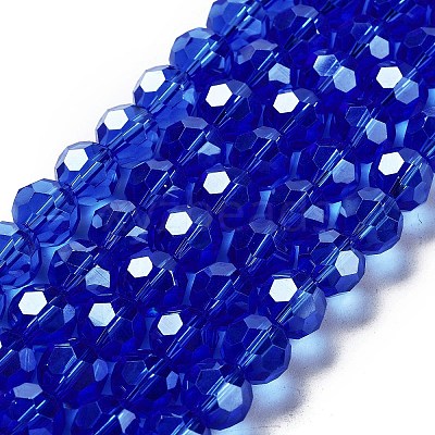 Electroplate Transparent Glass Beads Strands EGLA-A035-T10mm-A21-1