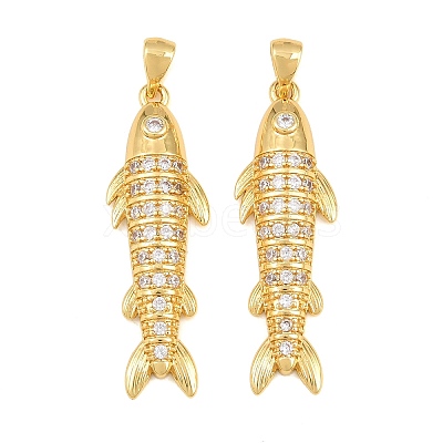 Brass Micro Pave Cubic Zirconia Pendants CU-CBAB3AD-10G-1
