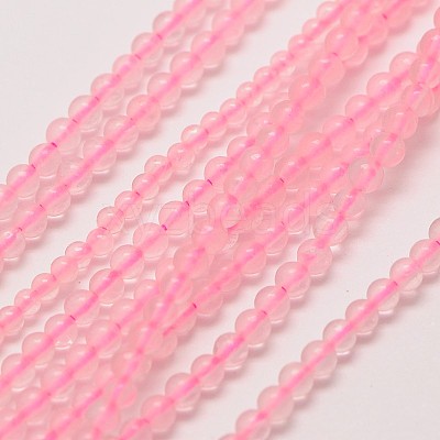 Natural Rose Quartz Round Bead Strands G-A130-2mm-13-1