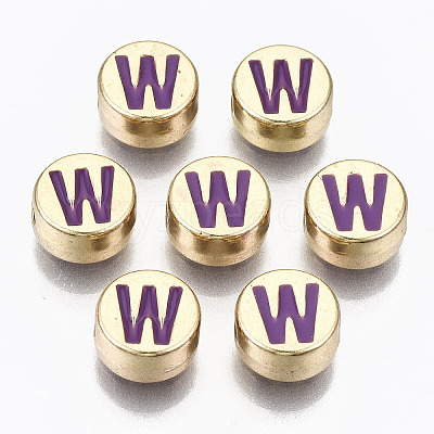 Alloy Enamel Beads ENAM-S122-029W-RS-1