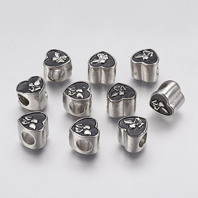 304 Stainless Steel Enamel European Beads STAS-J022-096AS-1