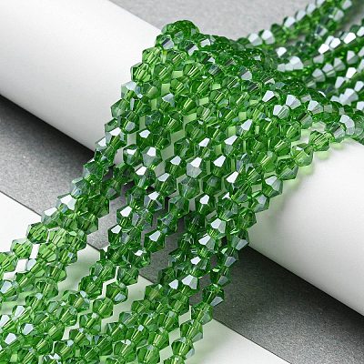 Transparent Electroplate Glass Beads Strands LS-EGLA-A039-T4mm-A03-1