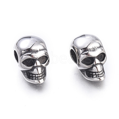Halloween 304 Stainless Steel European Beads STAS-F243-43AS-1