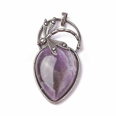Natural Amethyst Pendants X-G-I220-G06-1