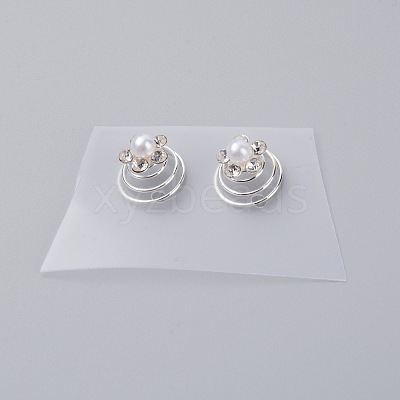 Spiral Hair Pin Coil Hair Accessories OHAR-WH0019-15-1