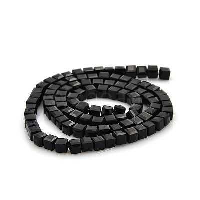 Faceted Cube Glass Beads Strands GLAA-A031-4mm-02-1
