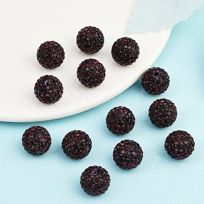 Grade A Rhinestone Pave Disco Ball Beads RB-Q104-1-1