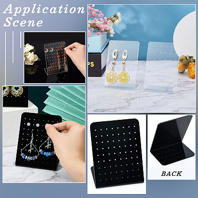 4Pcs 2 Colors Acrylic Earring Displays EDIS-SP0001-04A-1