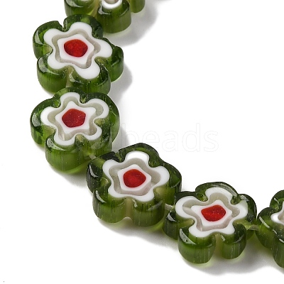 Handmade Millefiori Lampwork Beads Strands LAMP-G164-03K-1