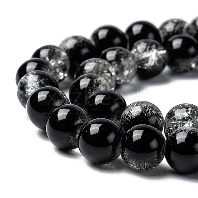 Baking Paint Crackle Glass Bead Strands CCG-S001-8mm-M-1