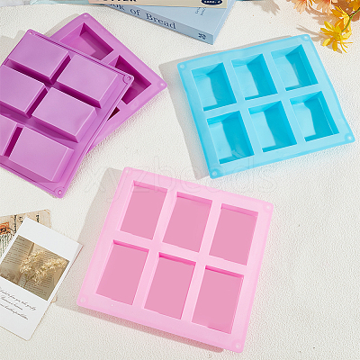 12Pcs 3 Colors Silicone Soap Molds DIY-GO0003-24-1