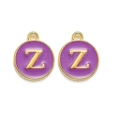 Golden Plated Alloy Enamel Charms ENAM-Q437-12Z-1