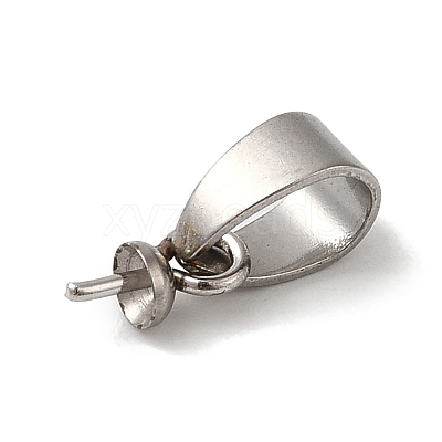 304 Stainless Steel Cup Pearl Peg Bails Pin Pendants STAS-D013-03A-P-1