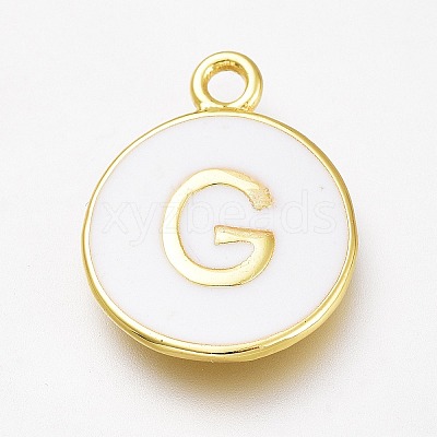 Brass Enamel Pendants KK-H103-01G-G-1