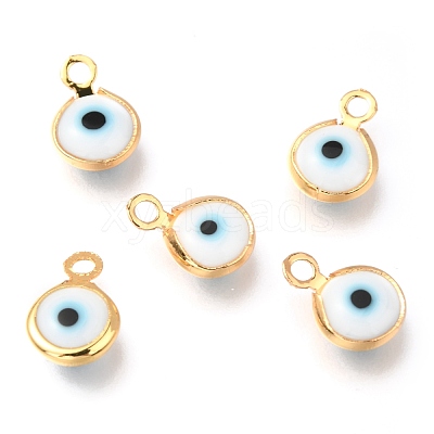 Handmade Evil Eye Lampwork Charms KK-F764-13G-06-1