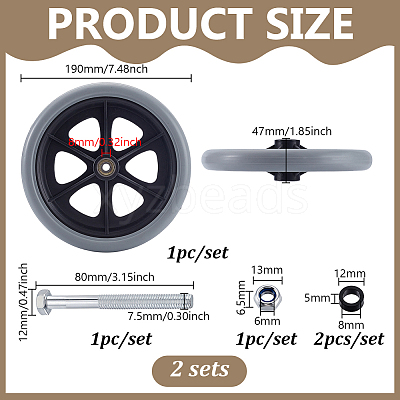 HEPE Front Wheel With Iron Bearing DIY-WH0816-059C-1
