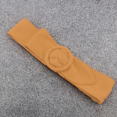 Faux Suede Waist Belt with Clasp for Shirt Dress Overcoat AJEW-WH20019-26A-1