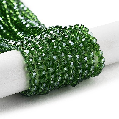 Electroplate Transparent Glass Beads Strands EGLA-A035-T4mm-A11-1