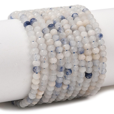 Natural Blue White Dumortierite Beads Strands GG-CBA9631-C01-01-1