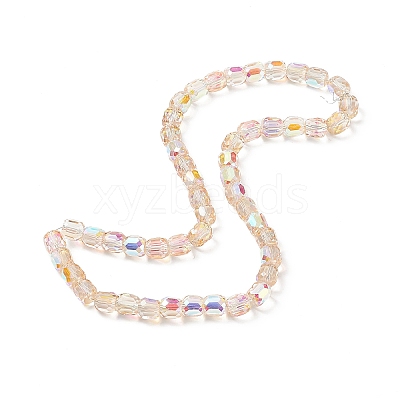 Electroplate Opaque Glass Beads GLAA-F108-10A-13-1