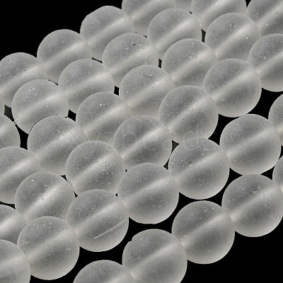 Baking Paint Transparent Glass Bead Strands GLAA-S031-10mm-13-1