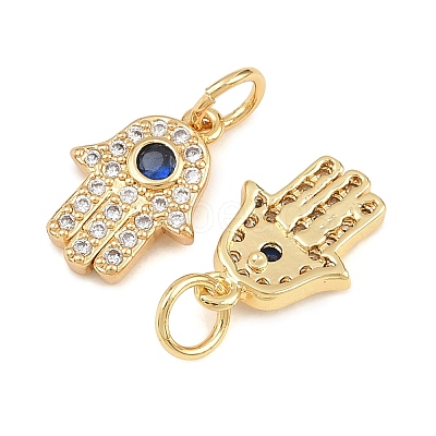 Brass Micro Pave Cubic Zirconia Charms CU-CBAB719-04G-E-1