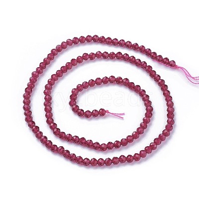 Faceted Glass Beads Strands G-F619-09D-3mm-1