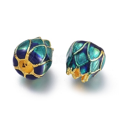 Golden Plated Alloy European Beads LS-MPDL-L029-Q02-G-1