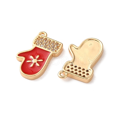 Brass Micro Pave Cubic Zirconia Pendants KK-D420-01G-01-1