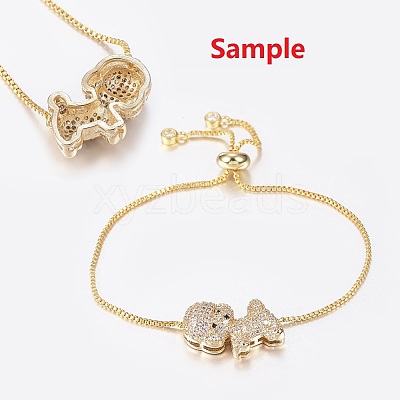 Brass Micro Pave Cubic Zirconia Pendants LS-ZIRC-G130-09P-NR-1