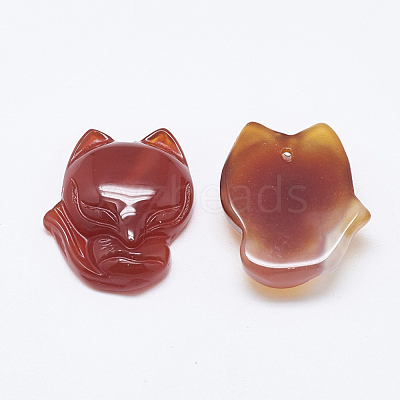 Natural Carnelian/Red Agate Pendants G-T122-16B-1