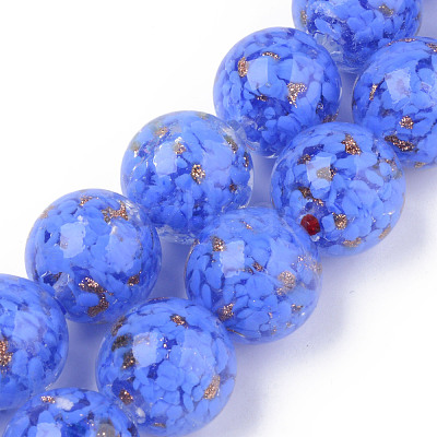 Handmade Gold Sand Lampwork Beads LAMP-S194-008C-03-1