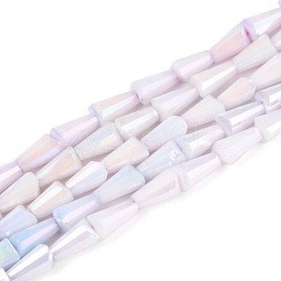 Anti-Tarnish Electroplate Glass Beads Strands GLAA-T025-27E-1
