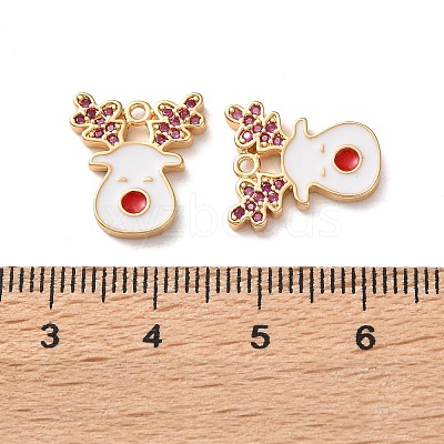 Brass Micro Pave Cubic Zirconia Pendants X1-KK-D420-01G-02-1