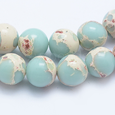 Synthetic Imperial Jasper Beads Strands G-F531-10mm-H03-1