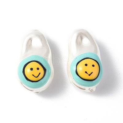 Shell Enamel Beads BSHE-G032-01D-1