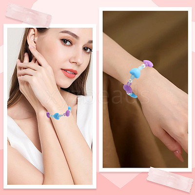 60Pcs 10 Colors Food Grade Eco-Friendly Silicone Focal Beads FIND-PA0001-03-1