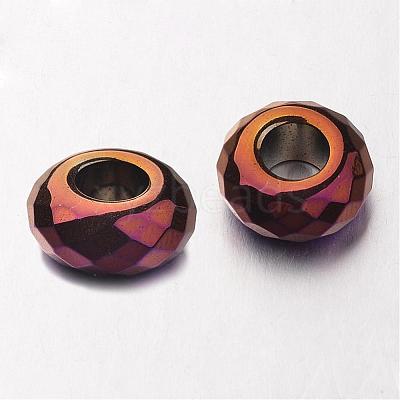 Electroplate Non-magnetic Synthetic Hematite European Beads G-F300-53-04-1