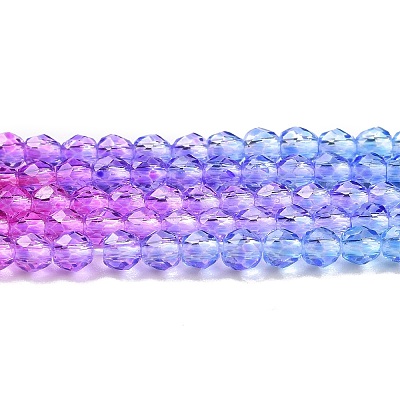 Transparent Gradient Color Glass Beads Strands GLAA-G101-2mm-11-1