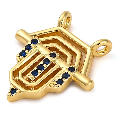 Brass Micro Pave Cubic Zirconia Pendants KK-K339-10A-03-1