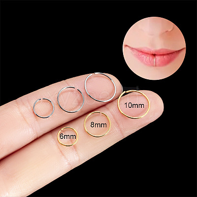G23 Titanium Lip Ring WGF6EBC-06-1