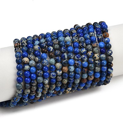Natural Imperial Jasper Beads Strands X-G-I122-4mm-06-1