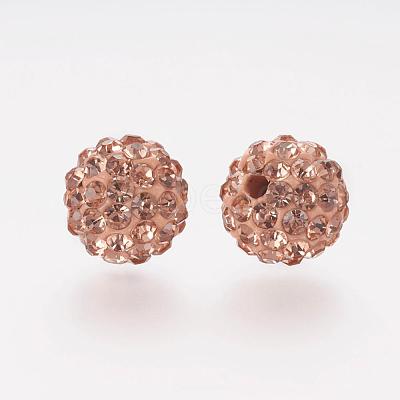 Polymer Clay Rhinestone Beads RB-K050-8mm-C28-1