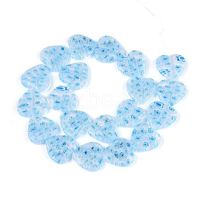 Handmade Millefiori Glass Beads Strands LAMP-T021-29D-1