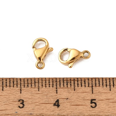 Ion Plating(IP) 304 Stainless Steel Lobster Claw Clasps Hand Polished STAS-AB09-G-01-1